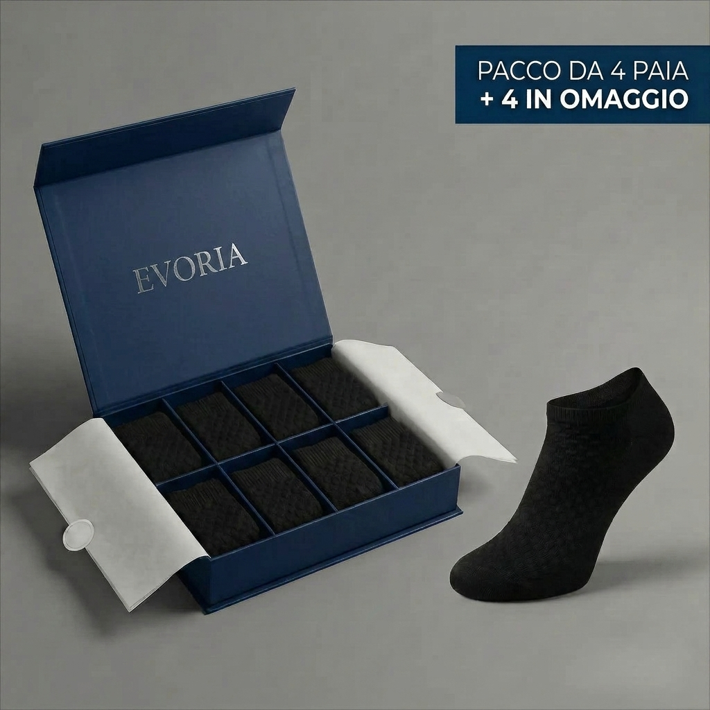CALZINI EVORIA CORTI IN FIBRA DI BAMBÙ PREMIUM
